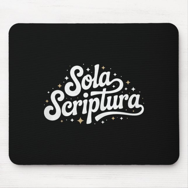 Retro Sola Scriptura Reformierte Christliche Theol Mousepad (Vorne)