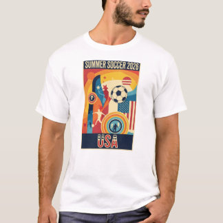 Retro-Sommer-2026-Fußball-USA-Grafik-T-Shirt T-Shirt
