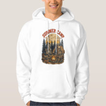 Retro-Sommer-Camp-Skelett-Lagerfeuer-Design