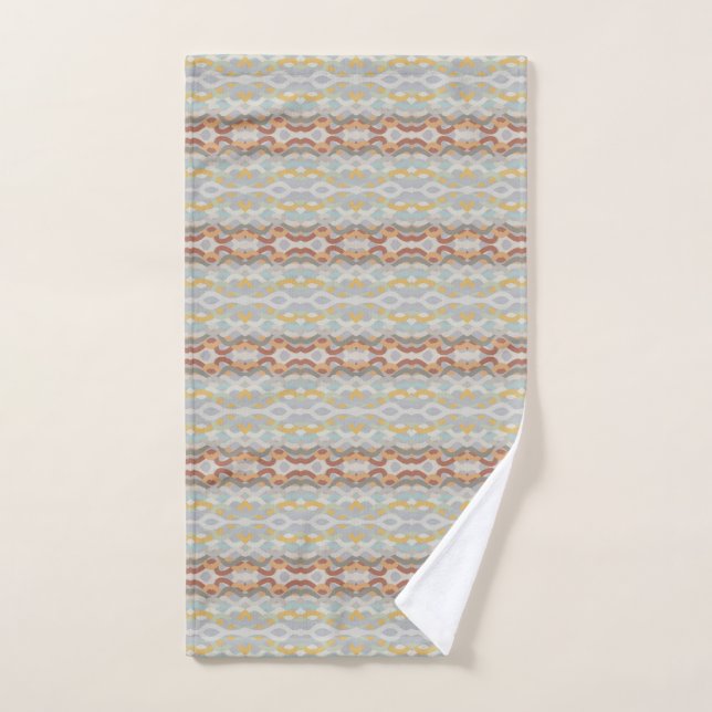 Retro-Sommer-Geometrisches Farbfeld-Musterdesign Handtuch (Handtuch)