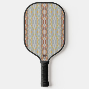 Retro-Sommer-Geometrisches Farbfeld-Musterdesign Pickleball Schläger