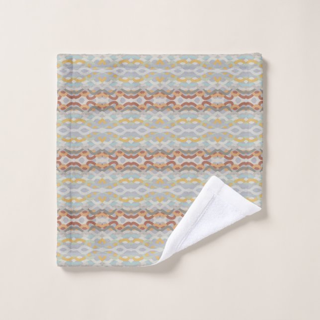 Retro-Sommer-Geometrisches Farbfeld-Musterdesign Waschlappen (Waschlappen)