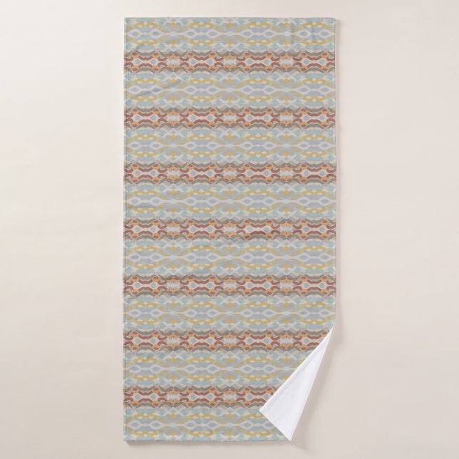 Retro-Sommer geometrisches Farblockmuster-Design Badehandtuch (Badehandtuch)