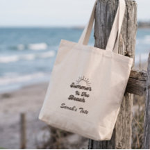 Retro Sommer ist die Strand Custom Name-Tasche