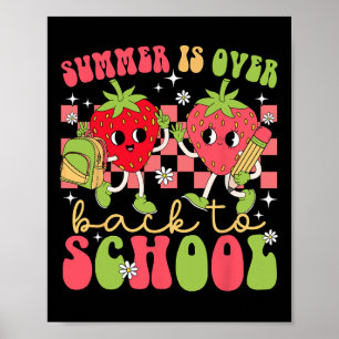 Retro Sommer Ist Vorbei Zurück Zur Schule Süße Leh Poster