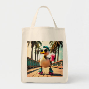 Retro-Sommer lustige Rollente Ente Tragetasche