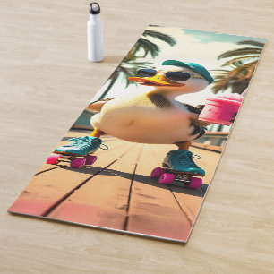 Retro-Sommer lustige Rollente Ente Yogamatte