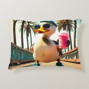Retro-Sommer lustige Roller-Ente Dekokissen