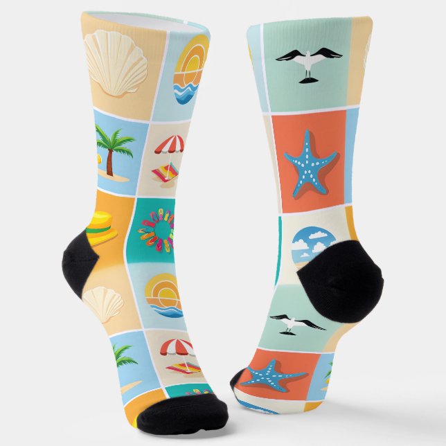 Retro Sommer Socken (Gewinkelt)