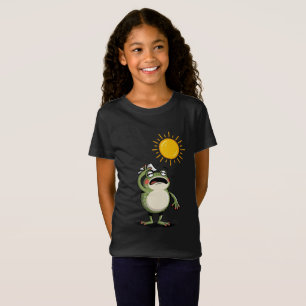 Retro-Sommer-Sonnenschein-Frosch-Kinder-T-Shirt -  T-Shirt