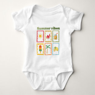 Retro-Sommer-Stimmung-Design Baby Strampler