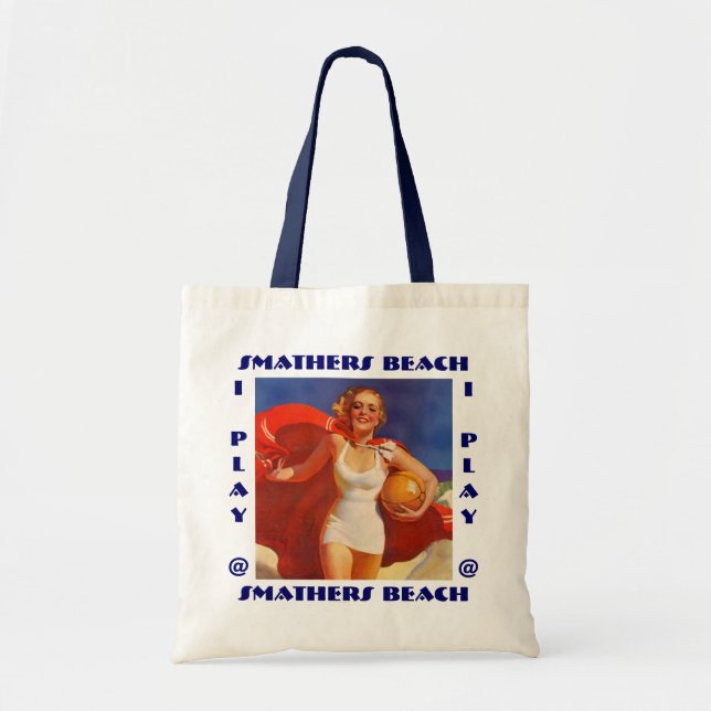 RETRO SOMMER-STRAND SACKT TASCHEN-TASCHEN-ROT TRAGETASCHE (Vorne)