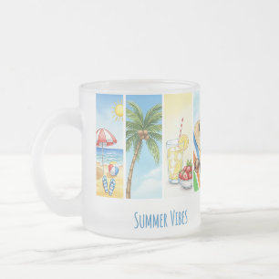 Retro-Sommer-Strand-Vibes-Sublimationsbecher – Vin Mattglastasse