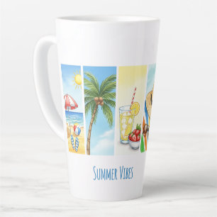 Retro-Sommer-Strand-Vibes-Sublimationsbecher – Vin Milchtasse