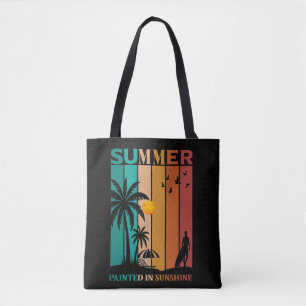 Retro-Sommer-T-Shirt "Painted in Sunshine" Tasche