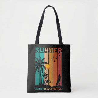 Retro-Sommer-T-Shirt "Painted in Sunshine" Tasche