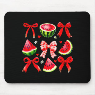 Retro-Sommer-Vibes Wassermelone Coquette Sommer Mousepad