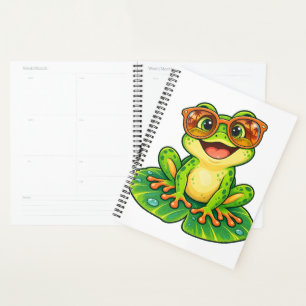 Retro-Sommerfrosch mit Sonnenbrille PNG Süße Tro Planer