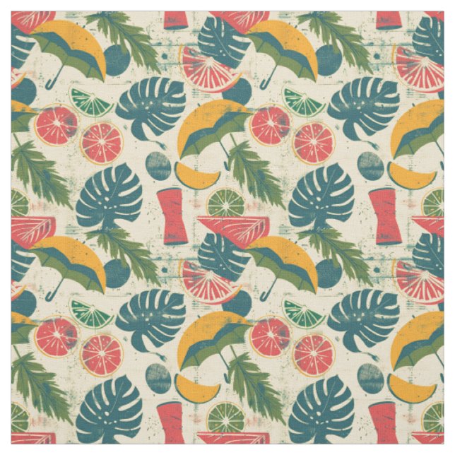 Retro Sommerfrüchte Stoff (Muster)