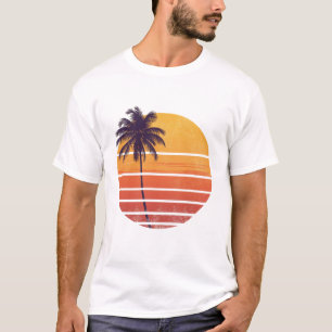 Retro-Sommeruntergang – Vintage 70er Jahre Strandi T-Shirt