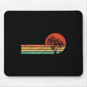 Retro-Sommerurlaub Männer Frauen Retro-Strand Palm Mousepad