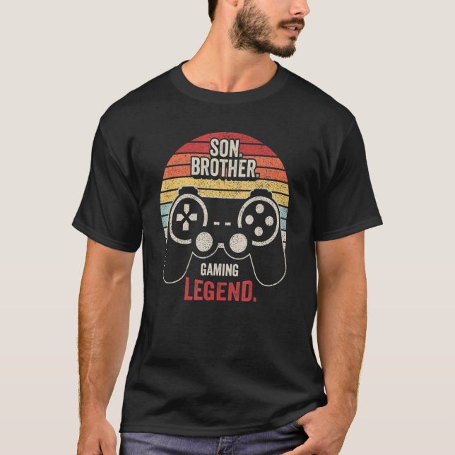 Retro Son Brother Gaming Legend Gaming Gamer Birth T-Shirt (Vorderseite)