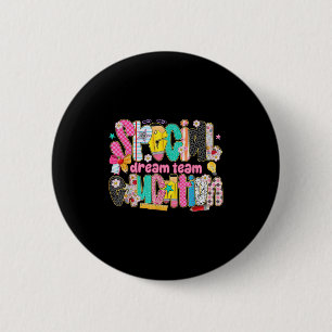 Retro-Sonderpädagogik-Truppe Dream Team Sped-Lehre Button