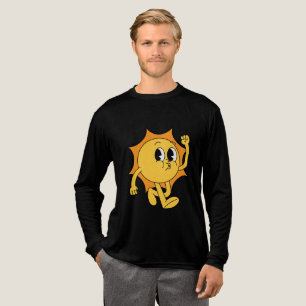 Retro-Sonne mit Schmollmund Tri-Blend Shirt