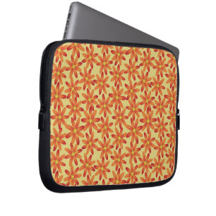 Retro-Sonnenaufgang Gänseblümchen-Blumenmuster in  Laptopschutzhülle