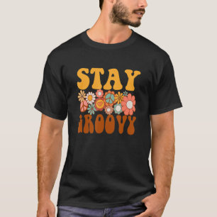 Retro Sonnenblume Hippie Bleibe Groovy Positive Mi T-Shirt