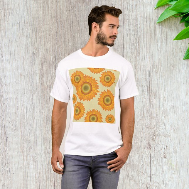 Retro Sonnenblumen T-Shirt (Von Creator hochgeladen)
