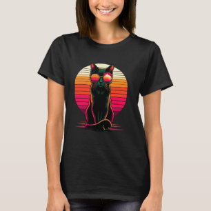 Retro-Sonnenbrille Bombay Katze T-Shirt