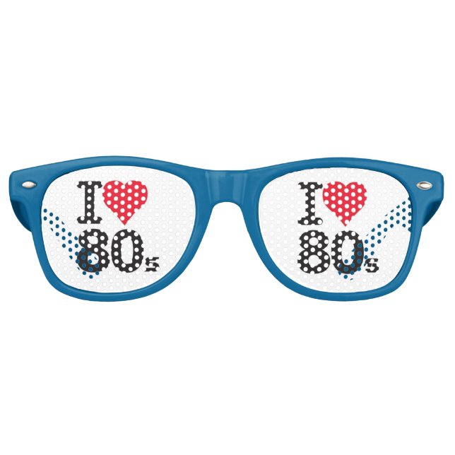 Retro-Sonnenbrille des coolen Party 80 Partybrille (Vorderseite)