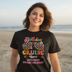 Retro-Sonnenbrille für Geburtstags-Kreuzfahrt-Grup T-Shirt