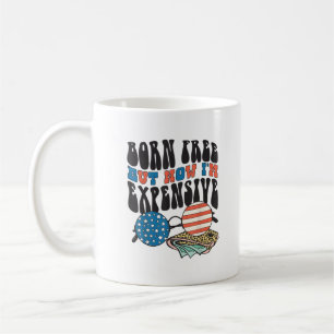 Retro Sonnenbrille Geboren kostenlos, aber jetzt b Kaffeetasse
