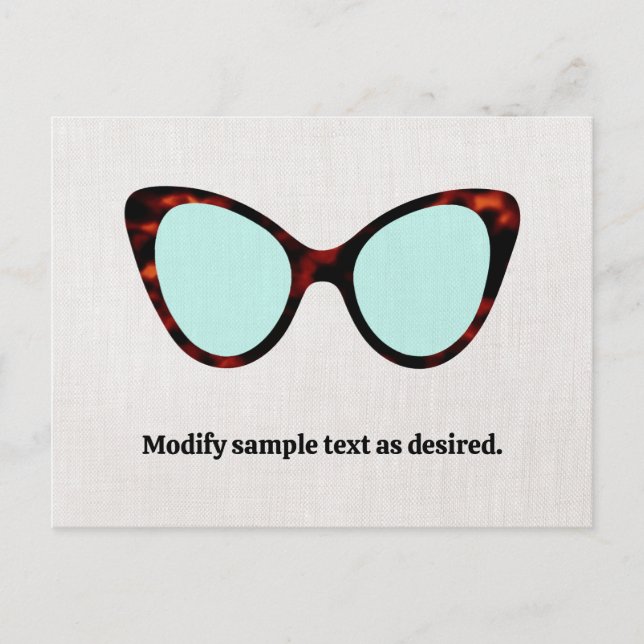 Retro-Sonnenbrille Postkarte (Vorderseite)