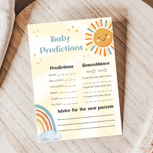 Retro-Sonnenlicht-Baby-Party-Baby-Vorhersage-Spiel