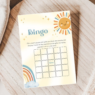 Retro-Sonnenschein-Baby-Shower-Bingo-Spiel