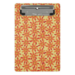 Retro-Sonnenstrahl-Gänseblümchen-Blumenmuster in w Mini Klemmbrett