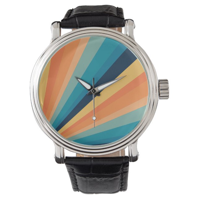 Retro-Sonnenstrahlen Armbanduhr (Vorderseite)