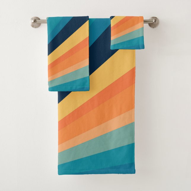 Retro-Sonnenstrahlen Badhandtuch Set (Insitu)