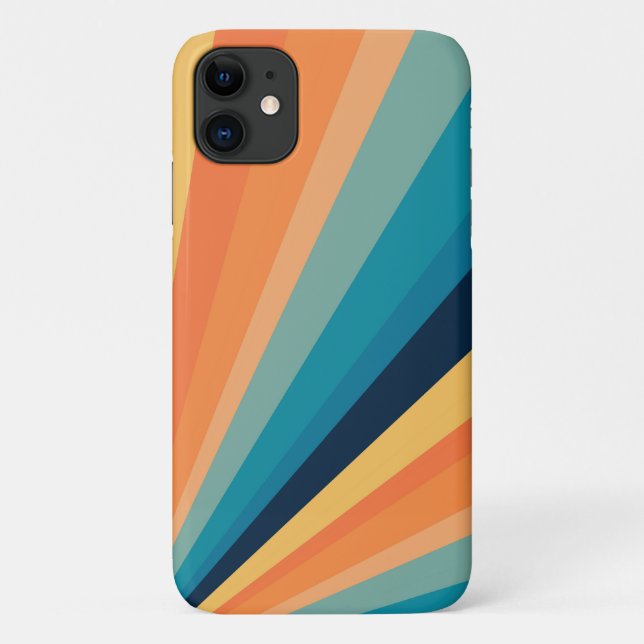 Retro-Sonnenstrahlen Case-Mate iPhone Hülle (Rückseite)