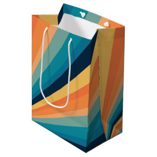 Retro-Sonnenstrahlen Mittlere Geschenktüte