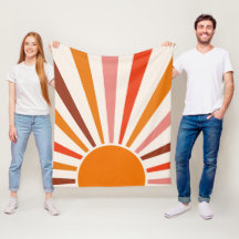 Retro Sonnenstrahlen platzen Sonnenuntergang Orang