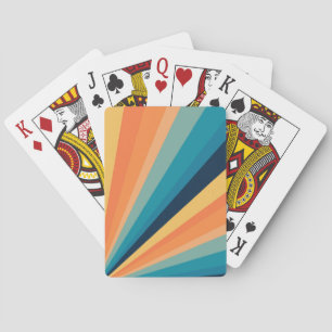 Retro-Sonnenstrahlen Spielkarten
