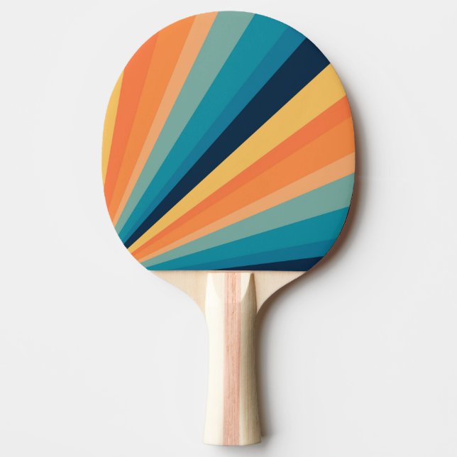 Retro-Sonnenstrahlen Tischtennis Schläger (Vorderseite)