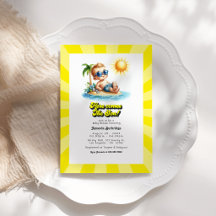 Retro Sonnenstrand "Hier kommt der Sohn" Babydusch