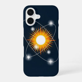 Retro-Sonnenumlaufbahn iPhone 16 Hülle