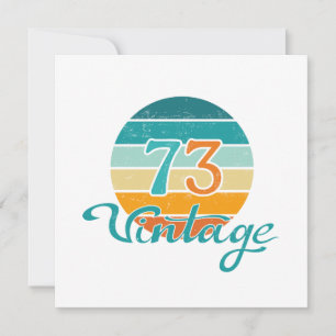 Retro-Sonnenuntergang 73 Vintage abgenutzt Einladung