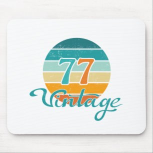 Retro Sonnenuntergang 77 Vintage abgenutzt Mousepad
